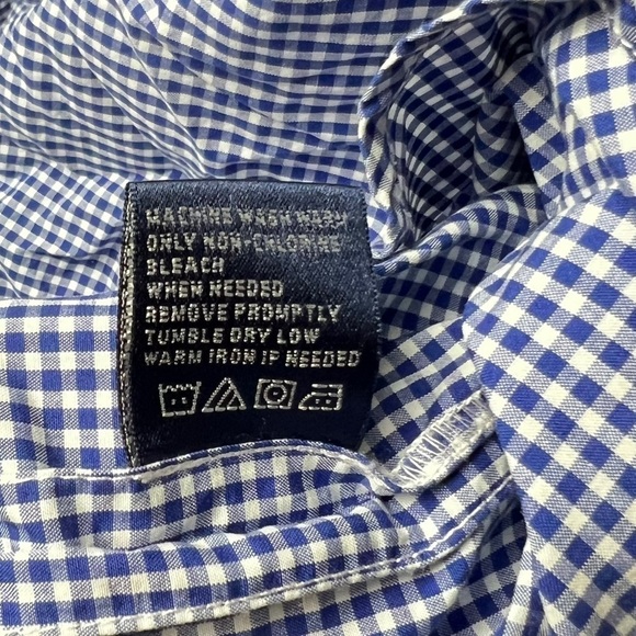 RALPH LAUREN Size 2 SPORT Blue White Gingham Check Cotton A-Line Skirt Pleated - Picture 3 of 11